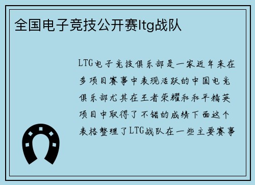 全国电子竞技公开赛ltg战队
